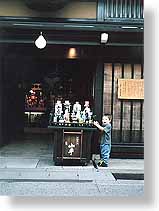 Brian outside sake shop